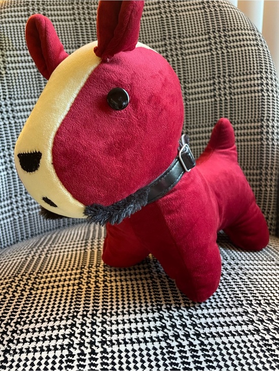 Logo Bear Other - Vintage 1999 Logo Bear Red Velvet Bull Terrier Plush Collectible